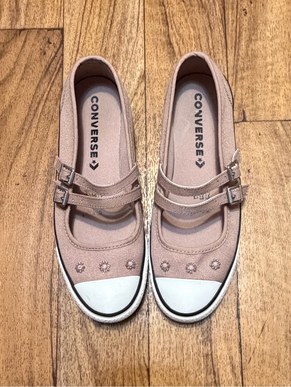 Converse Chuck Taylor All Star Dainty Mary Jane Beaded Dried Earth Women’s 8
